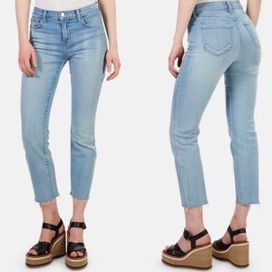 L'AGENCE Sada High Rise Cropped Slim Light Wash Jeans